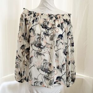 Floral off the shoulder Blouse Size M